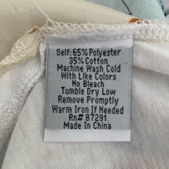 Johnny Was White Tee W/Patchwork Back Tunic Style - Picture 6 of 6